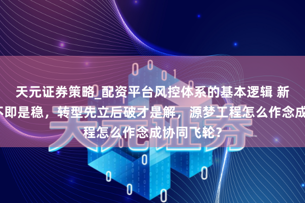 天元证券策略_配资平台风控体系的基本逻辑 新动力加快不即是稳，转型先立后破才是解，源梦工程怎么作念成协同飞轮？